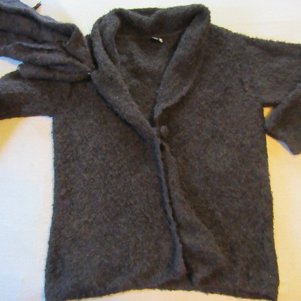 Womens Tabask Made in Peru Alpaca Blend Cardigan Sweater Sz L